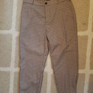 HM Brown Plaid Pants Size M